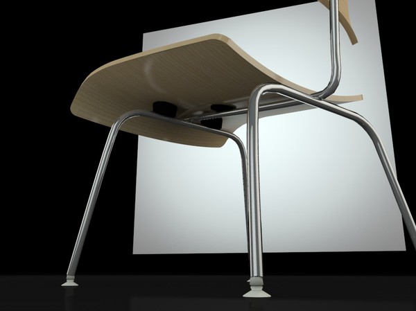eames dining chair 3d model - Eames Dining Chair by mrviz